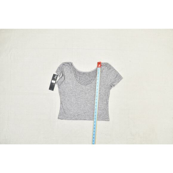 NEW Certoc Scoop Back Tee Size M Dark Haze Gray Short Sleeve Top Iowa Hawkeye - Picture 6 of 8